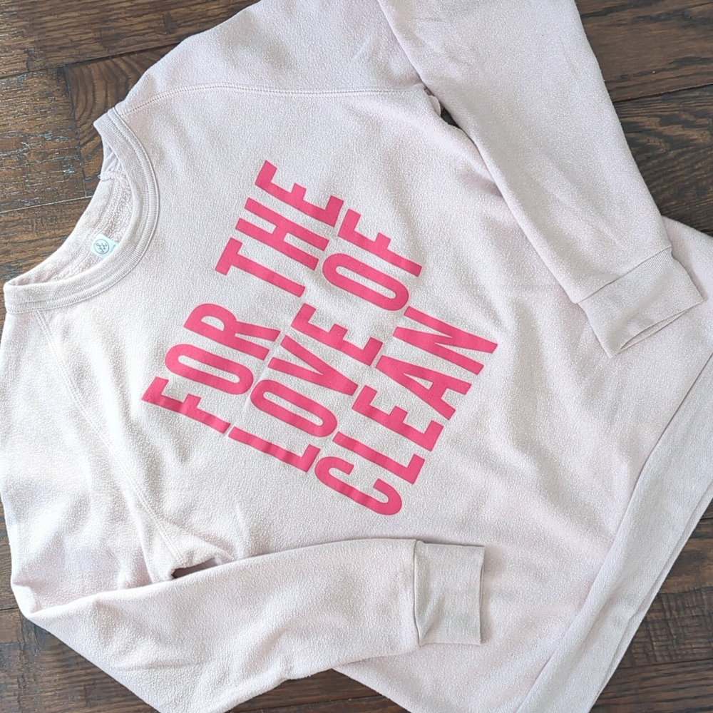 BEAUTYCOUNTER I Pink "FOR THE LOVE OF CLEAN" Crew Neck Sweatshirt, L - Picture 2 of 8